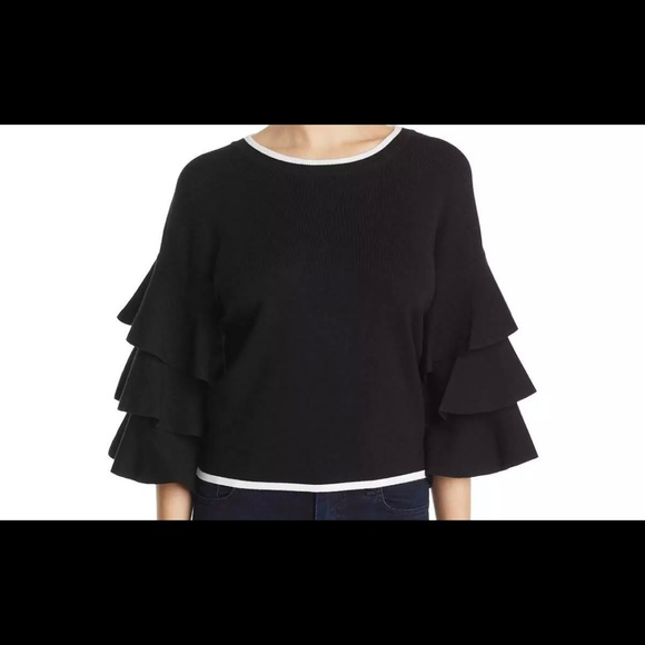 Marled Reunited tiered ruffle pullover sweater S - Picture 2 of 6